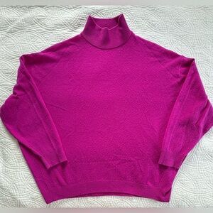 Hatch Estella Cashmere Turtleneck Maternity Size 2 Royal Fuchsia
